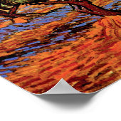 Vincent Van Gogh - Olijfgrove met Oranje Sky Poster (Hoek)