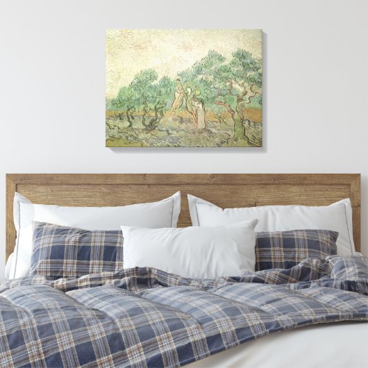 Vincent van Gogh - Olijfplukken Canvas Afdruk (Insitu (Slaapkamer))
