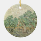 Vincent van Gogh - Olijfplukken Keramisch Ornament (Achterkant)
