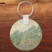 Vincent van Gogh - Olijfplukken Sleutelhanger (Voorkant)
