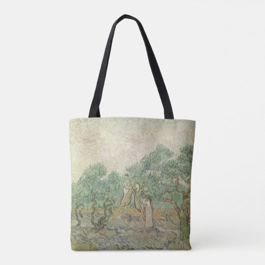 Vincent van Gogh - Olijfplukken Tote Bag (Achterkant)