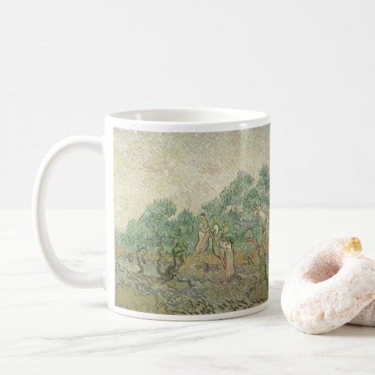 Vincent van Gogh - Olijven plukken Koffiemok (Met donut)