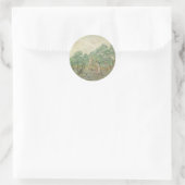 Vincent van Gogh - Olijven plukken Ronde Sticker (Tas)