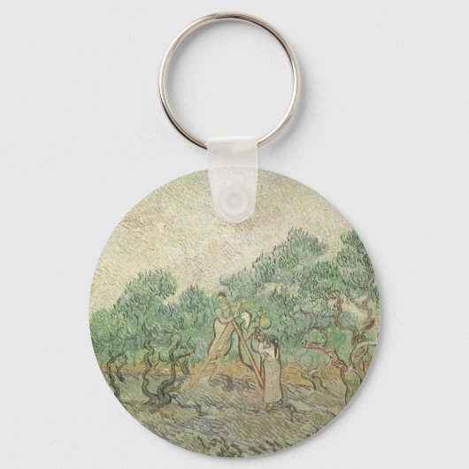 Vincent van Gogh - Olijven plukken Sleutelhanger (Voorkant)