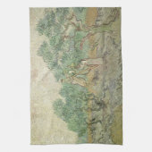 Vincent van Gogh - Olijven plukken Theedoek (Verticaal)