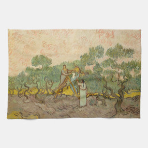 Vincent van Gogh - Olijven plukkende vrouwen Theedoek