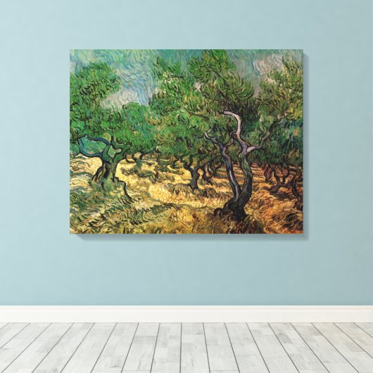 Vincent van Gogh - Olive Grove Canvas Afdruk (Insitu (Houten vloer))