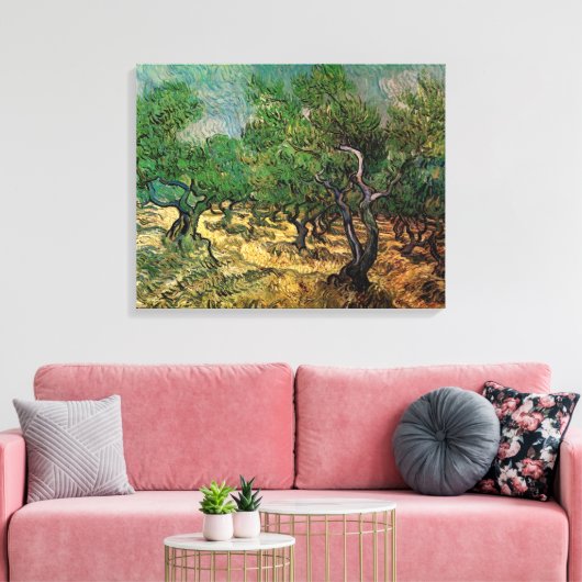 Vincent van Gogh - Olive Grove Canvas Afdruk (Insitu (Woonkamer))