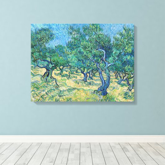 Vincent van Gogh - Olive Grove Canvas Afdruk (Insitu (Houten vloer))