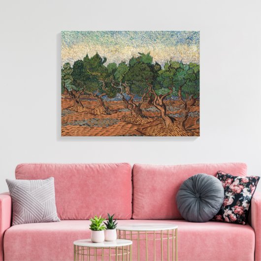Vincent van Gogh - Olive Grove Canvas Afdruk (Insitu (Woonkamer))