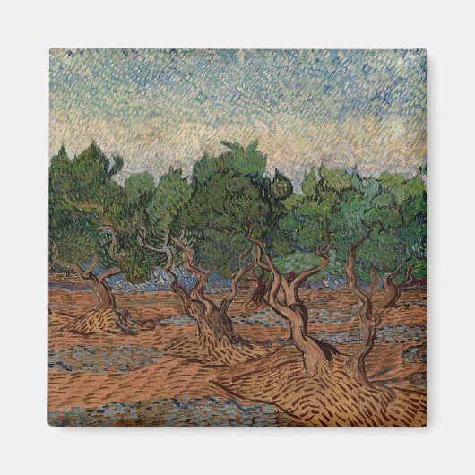 Vincent van Gogh - Olive Grove Magneet (Voorkant)