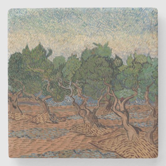 Vincent van Gogh - Olive Grove Stenen Onderzetter (Voorkant)