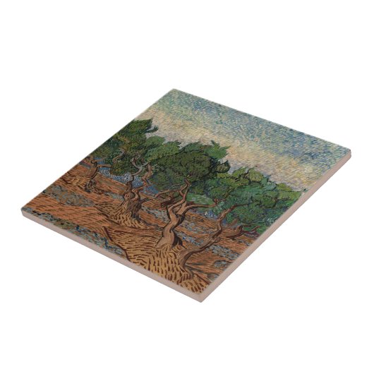 Vincent van Gogh - Olive Grove Tegeltje (Zijkant)