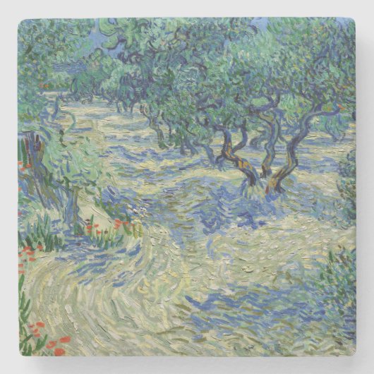 Vincent van Gogh - Olive Orchard Stenen Onderzetter (Voorkant)