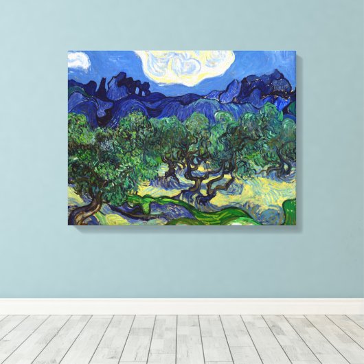 Vincent van Gogh Olive Trees Canvas Afdruk (Insitu (Houten vloer))