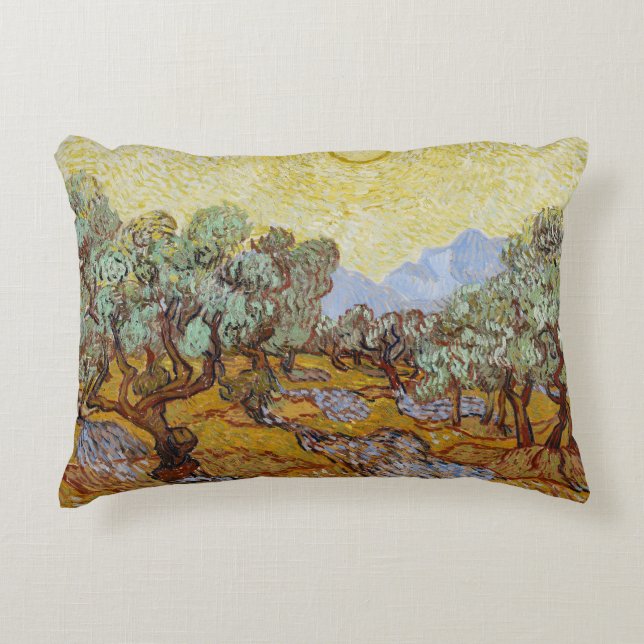 Vincent van Gogh - Olive Trees Decoratief Kussen (Voorkant)