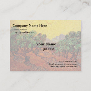 Vincent van Gogh, Olive Trees met Yellow Sky en Visitekaartje