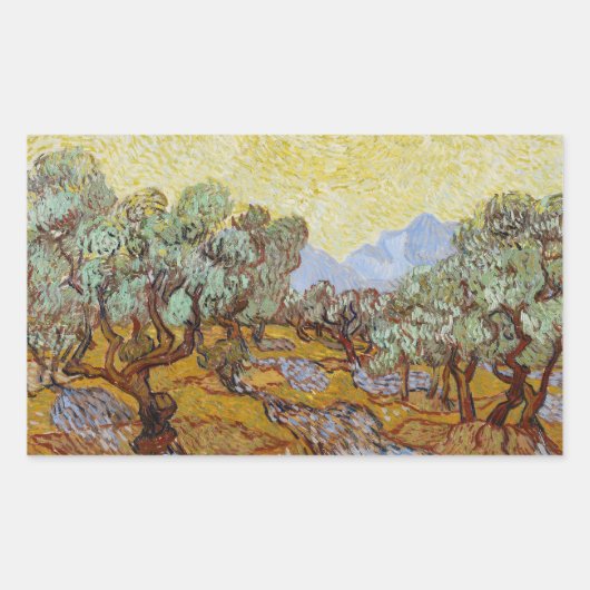 Vincent van Gogh - Olive Trees Rechthoekige Sticker (Voorkant)