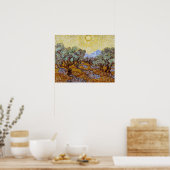 Vincent van Gogh - Olive Trees, Yellow Sky and Sun Poster (Keuken)