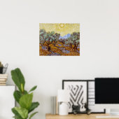 Vincent van Gogh - Olive Trees, Yellow Sky and Sun Poster (Thuiskantoor)