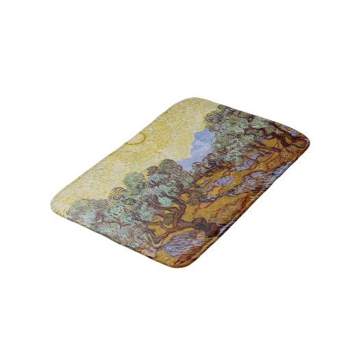 Vincent van Gogh - Olive Trees, Yellow Sky en Sun Badmat (Gekanteld)