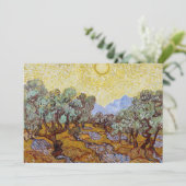 Vincent van Gogh - Olive Trees, Yellow Sky en Sun Bedankkaart (Staand voorkant)
