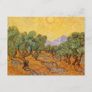 Vincent van Gogh - Olive Trees, Yellow Sky en Sun Briefkaart
