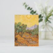Vincent van Gogh - Olive Trees, Yellow Sky en Sun Briefkaart (Staand voorkant)