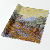 Vincent van Gogh - Olive Trees, Yellow Sky en Sun Cadeaupapier (Uitgerold)