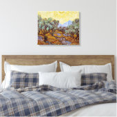 Vincent van Gogh - Olive Trees, Yellow Sky en Sun Canvas Afdruk (Insitu (Slaapkamer))