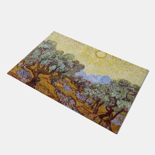 Vincent van Gogh - Olive Trees, Yellow Sky en Sun Deurmat (Schuin)