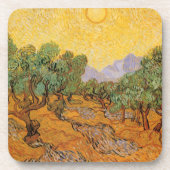 Vincent van Gogh - Olive Trees, Yellow Sky en Sun Drankjes Onderzetter (Voorkant)