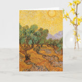 Vincent van Gogh - Olive Trees, Yellow Sky en Sun Kaart (Gele Bloem)