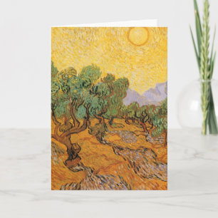 Vincent van Gogh - Olive Trees, Yellow Sky en Sun Kaart