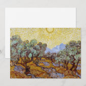 Vincent van Gogh - Olive Trees, Yellow Sky en Sun Kaart (Voorkant / Achterkant)