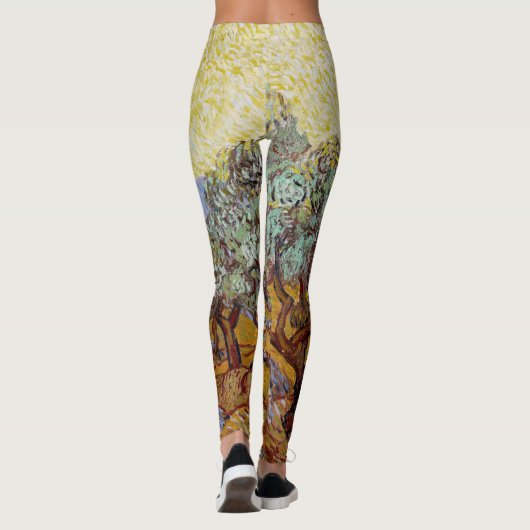 Vincent van Gogh - Olive Trees, Yellow Sky en Sun Leggings (Achterkant)