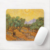 Vincent van Gogh - Olive Trees, Yellow Sky en Sun Muismat (Met muis)
