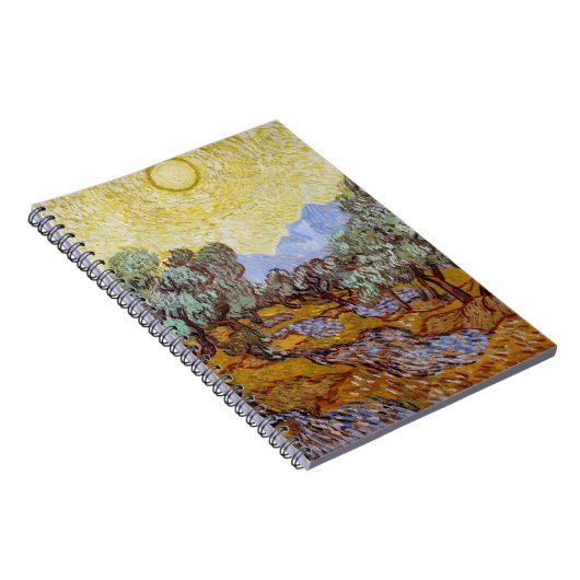 Vincent van Gogh - Olive Trees, Yellow Sky en Sun Notitieboek (Rechterzijde)