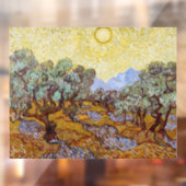 Vincent van Gogh - Olive Trees, Yellow Sky en Sun Raamsticker (Vel 2)