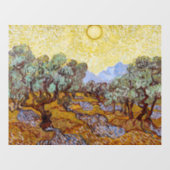 Vincent van Gogh - Olive Trees, Yellow Sky en Sun Raamsticker (Vel)