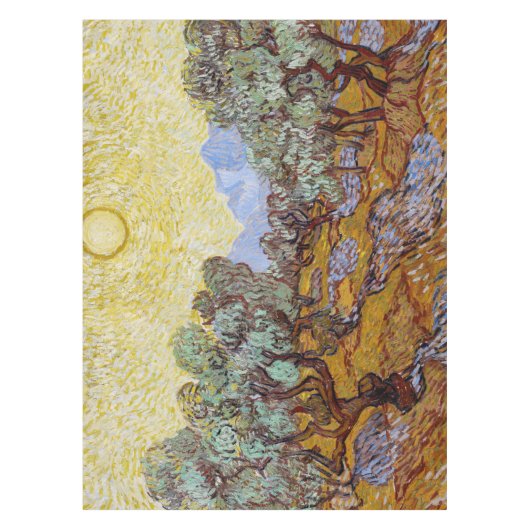 Vincent van Gogh - Olive Trees, Yellow Sky en Sun Tafelkleed (Voorkant)