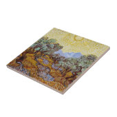 Vincent van Gogh - Olive Trees, Yellow Sky en Sun Tegeltje (Zijkant)