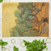 Vincent van Gogh - Olive Trees, Yellow Sky en Sun Theedoek (Gevouwen)