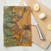 Vincent van Gogh - Olive Trees, Yellow Sky en Sun Theedoek (Quarter Fold)