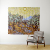 Vincent van Gogh - Olive Trees, Yellow Sky en Sun Wandkleed (In Situ (horizontaal))