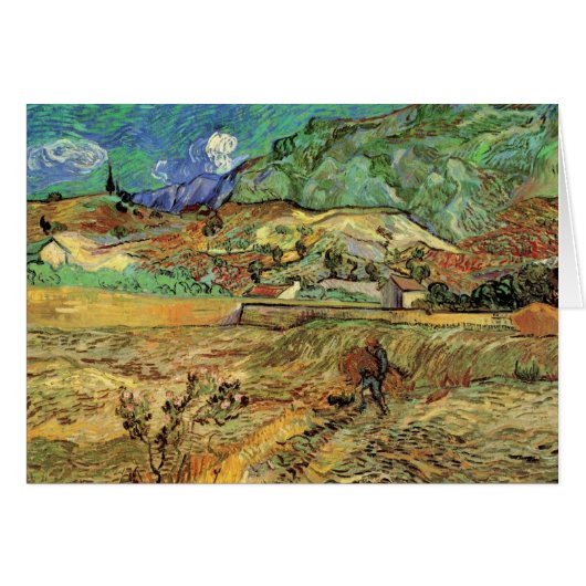Vincent van Gogh - Omheind korenveld met boer (Voorkant Horizontaal)