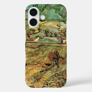 Vincent van Gogh - Omheind korenveld met boer iPhone 16 Hoesje