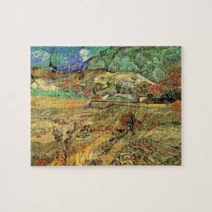 Vincent van Gogh - Omheind korenveld met boer Legpuzzel