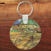Vincent van Gogh - Omheind korenveld met boer Sleutelhanger (Voorkant)