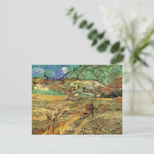 Vincent van Gogh - Omheind tarweveld als boer (Staand voorkant)